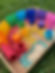 Silicone Houses & Cubes with Tray (Rainbow)