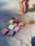 Child with feet in the water